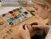 Lumirelle zestaw do tworzenia biżuterii 1200 elementów – koraliki i narzędzia – zdjęcie 2