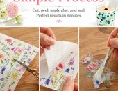 Ticeyubime serwetki do decoupage 80 szt. – wzory kwiatowe – zdjęcie 5