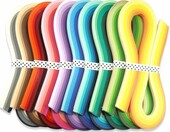 Paski do quillingu 5 mm - zestaw 1200 szt. w 60 kolorach – zdjęcie 1