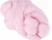 Wełna czesankowa do filcowania na sucho 55 g - różowa – zdjęcie 1