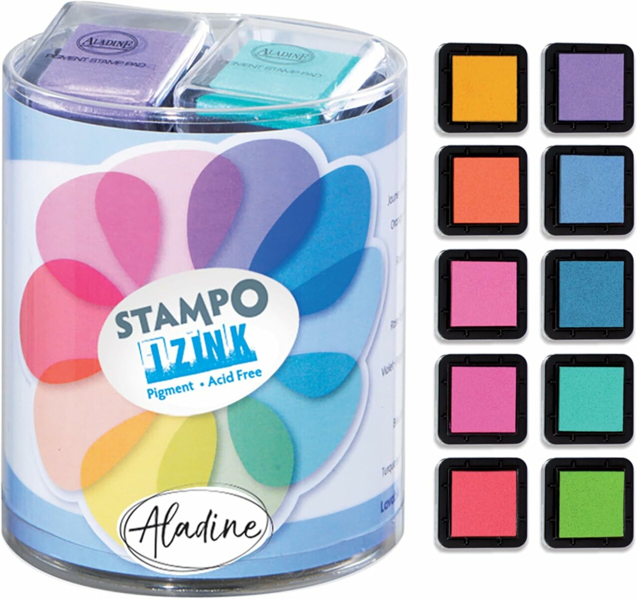 Aladine 03330 zestaw poduszek z tuszem pastelowe kolory