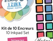 Aladine 03330 zestaw poduszek z tuszem pastelowe kolory – zdjęcie 2