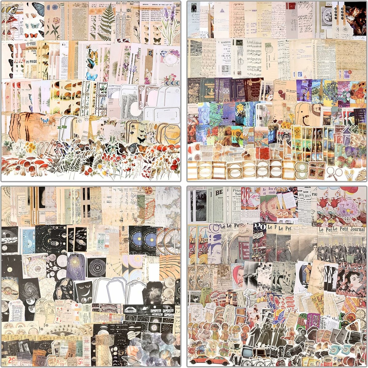 Draupnir zestaw papierów dekoracyjnych do scrapbookingu 800 szt.