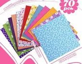 ZPSHYD zestaw 70 tkanin bawełnianych patchwork 25x25 cm – zdjęcie 2