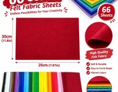 PickGenie zestaw 66 arkuszy filcu 20x30 cm z nićmi – zdjęcie 2