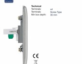 BG Electrical – gniazdo telefoniczne RJ11, stal szczotkowana – zdjęcie 2