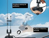 HYS MS10 – antena krótkofalarska VHF/UHF 2m/70cm z podstawą magnetyczną – zdjęcie 4