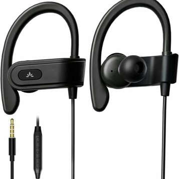 Avantree E171 - sportowe sluchawki przewodowe jack 3,5mm z uchwytem na ucho, czarne
