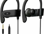 Avantree E171 - sportowe sluchawki przewodowe jack 3,5mm z uchwytem na ucho, czarne – zdjęcie 1