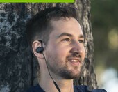 Avantree E171 - sportowe sluchawki przewodowe jack 3,5mm z uchwytem na ucho, czarne – zdjęcie 5
