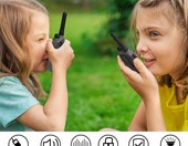 Radioddity PR-T3 - para krotkofalowek PMR446 z latarka, czerwono-niebieskie – zdjęcie 5