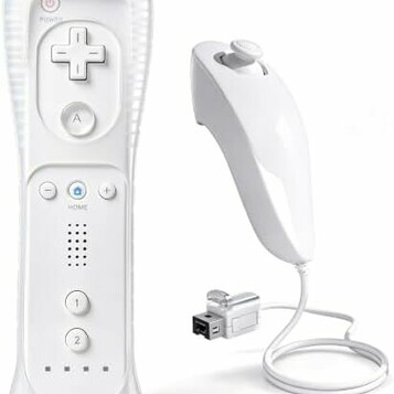 Pilot Wii Remote z Nunchuck TechKen, bialy (stan nowy)