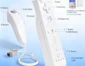 TechKen - pilot Wii Remote z Nunchuck, bialy – zdjęcie 2