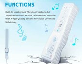 TechKen - pilot Wii Remote z Nunchuck, bialy – zdjęcie 3