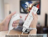 TechKen - pilot Wii Remote z Nunchuck, bialy – zdjęcie 4