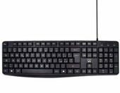 Ewent EW3000 - cicha klawiatura przewodowa USB, pelny rozmiar, czarna – zdjęcie 1