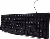Ewent EW3000 - cicha klawiatura przewodowa USB, pelny rozmiar, czarna – zdjęcie 2