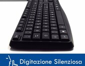 Ewent EW3000 - cicha klawiatura przewodowa USB, pelny rozmiar, czarna – zdjęcie 3
