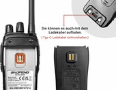 BAOFENG 88E - para krotkofalowek PMR446 z ladowaniem USB, czarne – zdjęcie 4