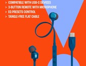 JBL Tune 310C - przewodowe sluchawki douszne USB-C, niebieskie – zdjęcie 4
