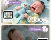OBVHNUA ABM900 - niania elektroniczna z kamera 2,8 cala, bez Wi-Fi – zdjęcie 4