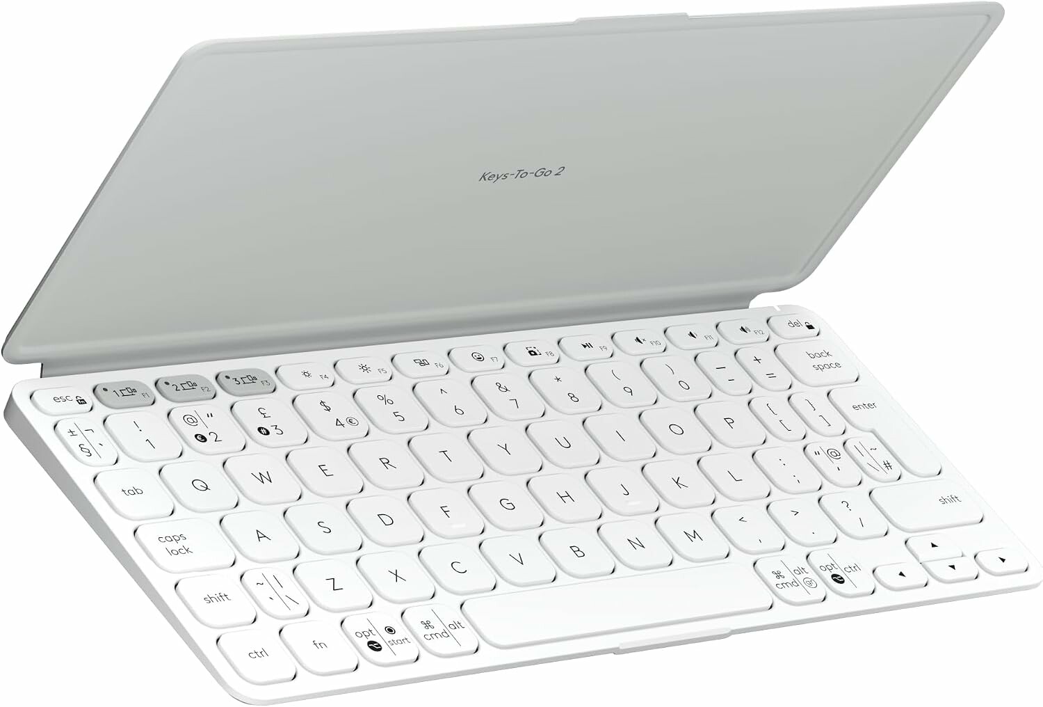 Logitech Keys-To-Go 2 - ultraprzenosna klawiatura Bluetooth, jasnoszara