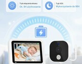 BURNNOVE niania elektroniczna z kamera, ekran 2,8 cala, bez Wi-Fi – zdjęcie 2