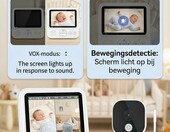 BURNNOVE niania elektroniczna z kamera, ekran 2,8 cala, bez Wi-Fi – zdjęcie 3