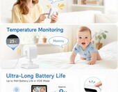BURNNOVE niania elektroniczna z kamera, ekran 2,8 cala, bez Wi-Fi – zdjęcie 5