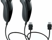 Zodazoqa - zestaw 2 kontrolerow Nunchuk do Wii Remote, czarne – zdjęcie 1