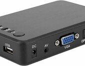 ASHATA - mini odtwarzacz multimedialny HDMI 1080P z pilotem, czarny – zdjęcie 1