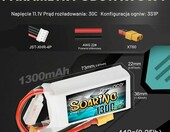 Gens ace 3S LiPo 1300 mAh 11,1V XT60 - akumulator do modeli RC – zdjęcie 3