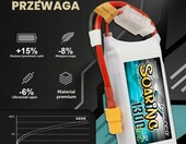 Gens ace 3S LiPo 1300 mAh 11,1V XT60 - akumulator do modeli RC – zdjęcie 5