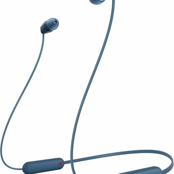 Sony WI-C100 - bezprzewodowe słuchawki douszne Bluetooth, niebieskie