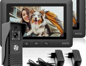Eura VDP-45A3 Alpha - wideodomofon 4-przewodowy z 2 monitorami 7 cali, czarny – zdjęcie 1