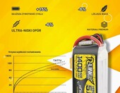 TATTU 6S LiPo 1400 mAh 22,2V 150C XT60 - akumulator do modeli RC – zdjęcie 5