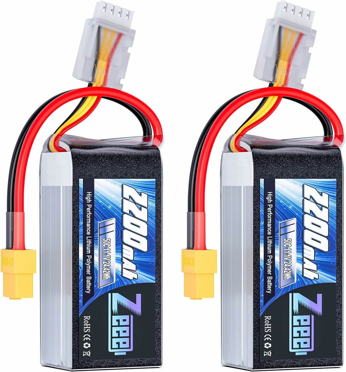 Zeee 3S LiPo 2x2200 mAh 11,1V 50C XT60 - akumulatory do modeli RC