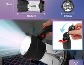 Duronic Hurricane - latarka turystyczna dynamo, 3 tryby, ładowanie USB – zdjęcie 2