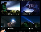 Blukar - latarka LED akumulatorowa 2000 lm, zoom, 2 szt. – zdjęcie 4