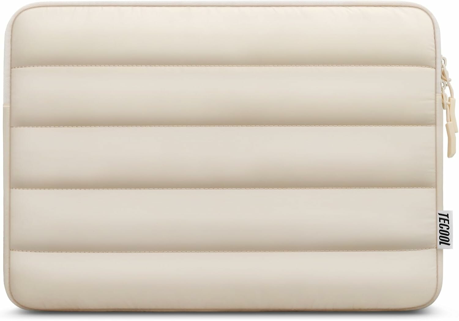 TECOOL Puffy 15,6" - pikowane etui na laptopa, wodoodporne, beżowe