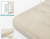 TECOOL Puffy 15,6" - pikowane etui na laptopa, wodoodporne, beżowe – zdjęcie 3