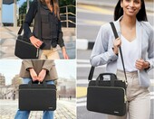 DOMISO AA67 - torba na laptopa 15,6" z paskiem na ramię, czarna – zdjęcie 2