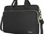 DOMISO AA67 - torba na laptopa 15,6" z paskiem na ramię, czarna – zdjęcie 3