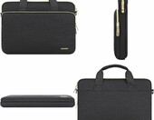 DOMISO AA67 - torba na laptopa 15,6" z paskiem na ramię, czarna – zdjęcie 4