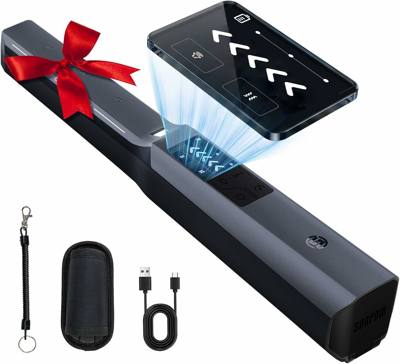SUNPOW pinpointer - wykrywacz metali IP68, wyświetlacz LCD, 4 tryby