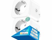 Meross inteligentne gniazdko Wi-Fi z pomiarem prądu (2 szt.), HomeKit – zdjęcie 1