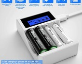 BONAI - ładowarka LCD do akumulatorów AA/AAA z zestawem 8 baterii Ni-MH – zdjęcie 2