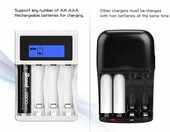 BONAI - ładowarka LCD do akumulatorów AA/AAA z zestawem 8 baterii Ni-MH – zdjęcie 3
