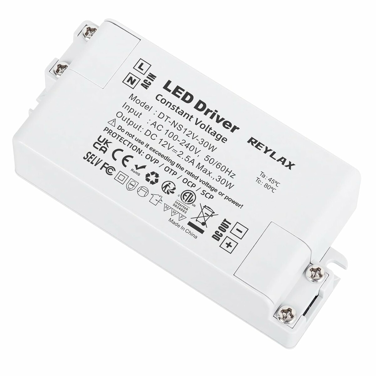 REYLAX - zasilacz LED 12V 30W, transformator do taśm i listw oświetleniowych