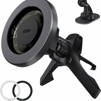 ESR HaloLock - magnetyczny uchwyt samochodowy na kratkę wentylacyjną, czarny